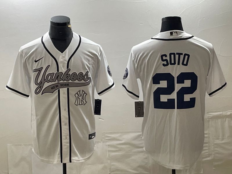 Men New York Yankees #22 Soto White Game Nike 2023 MLB Jersey style 3->new york yankees->MLB Jersey